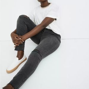 Madewell Curvy High-Rise Skinny Jeans in‎ Black Sea plus size 37 Petite 24 New